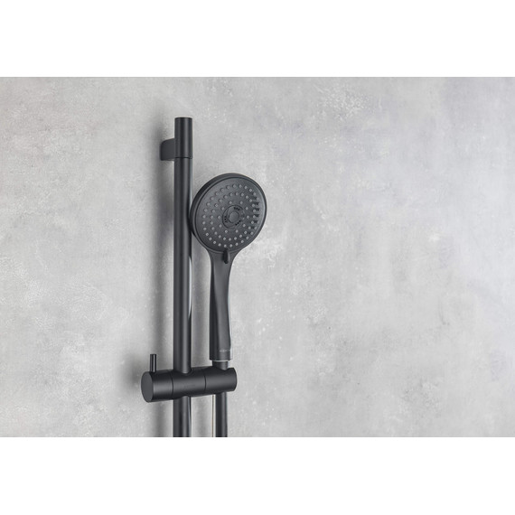 Набор смесителей 3 в 1 для ванны с коротким изливом Aquatek Вега AQ1030MB, чёрный матовый, Цвет производителя: чёрный матовый фото 16