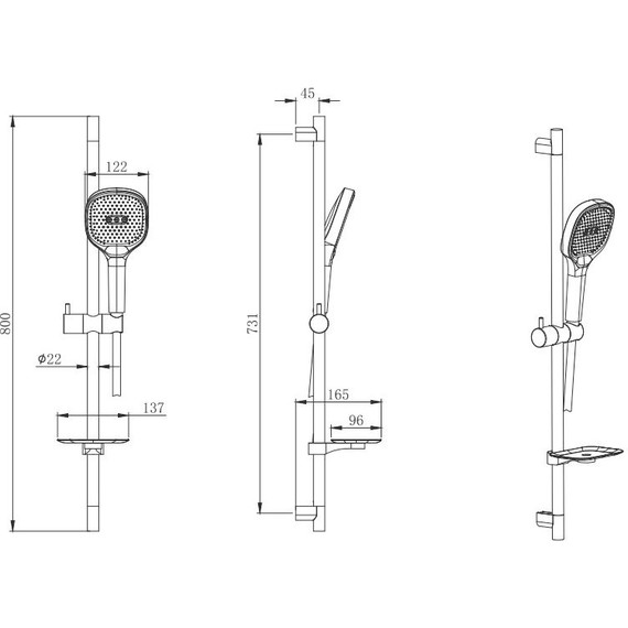 Душевой гарнитур Aquatek Вега AQ2021MB, чёрный матовый фото 7