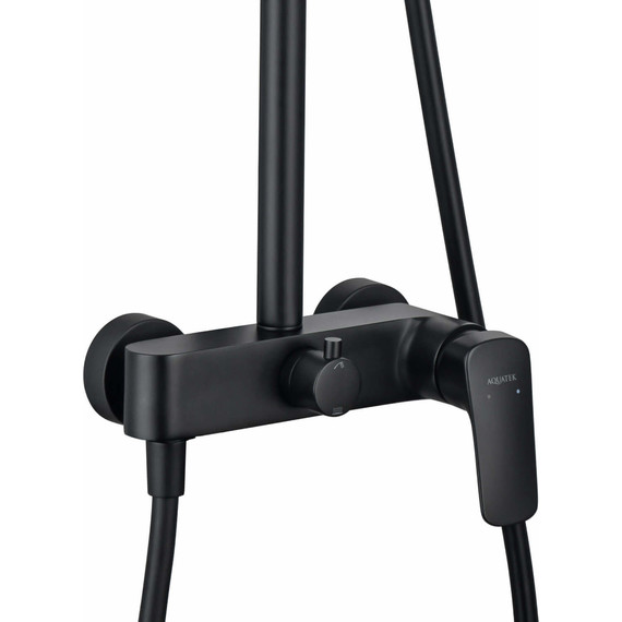 Душевая стойка Aquatek Вега AQ2060MB, чёрный матовый, Цвет производителя: чёрный матовый - 3 Душевая стойка Aquatek Вега AQ2060MB, чёрный матовый, Цвет производителя: чёрный матовый фото 3