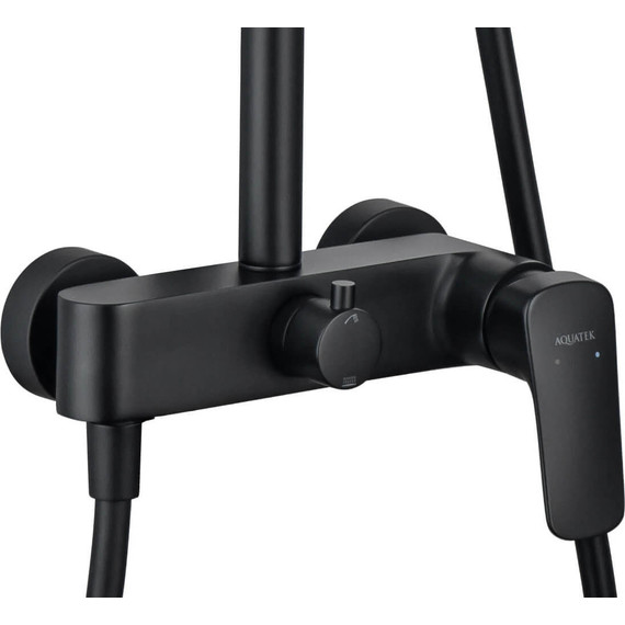 Душевая стойка Aquatek Вега AQ2060MB, чёрный матовый, Цвет производителя: чёрный матовый - 5 Душевая стойка Aquatek Вега AQ2060MB, чёрный матовый, Цвет производителя: чёрный матовый фото 5