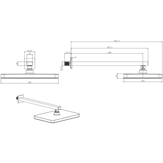 Набор смесителей 4 в 1 для душа Aquatek Вега AQ1072CR, Цвет производителя: хром фото 9