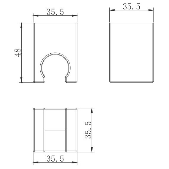 Держатель душевой лейки Aquatek  AQ2400MB, чёрный матовый фото 2