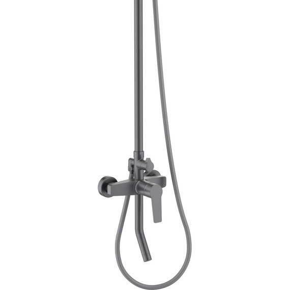 Душевая стойка Aquatek Лугано AQ2740BGM, оружейная сталь - 2 Душевая стойка Aquatek Лугано AQ2740BGM, оружейная сталь фото 2