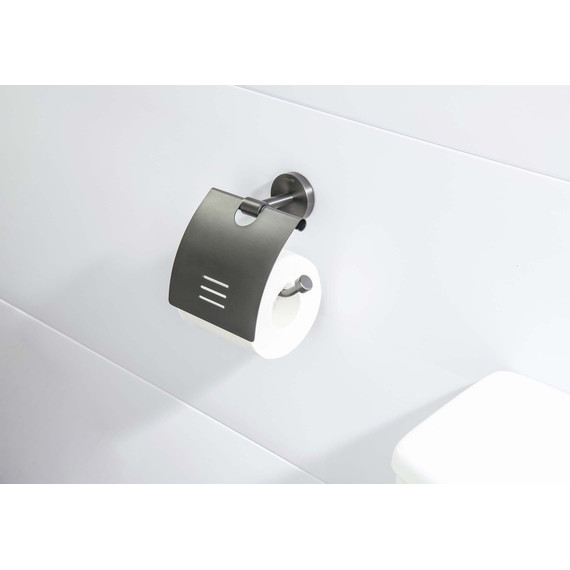 Держатель для туалетной бумаги Aquatek Бетта AQ4609BGM, цвет оружейная сталь фото 4