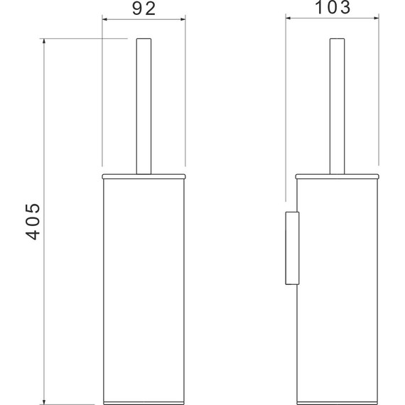 Ёршик для унитаза Aquatek Европа AQ4611BGM, цвет оружейная сталь фото 2