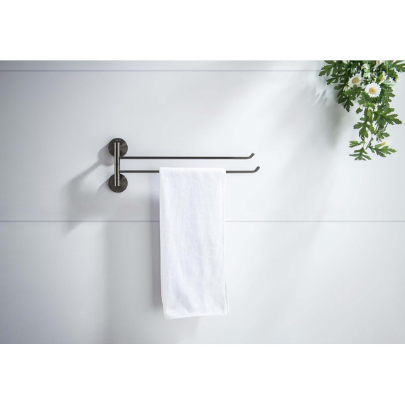 Держатель для полотенец Aquatek Бетта AQ4613BGM, цвет оружейная сталь - 2 Держатель для полотенец Aquatek Бетта AQ4613BGM, цвет оружейная сталь фото 2