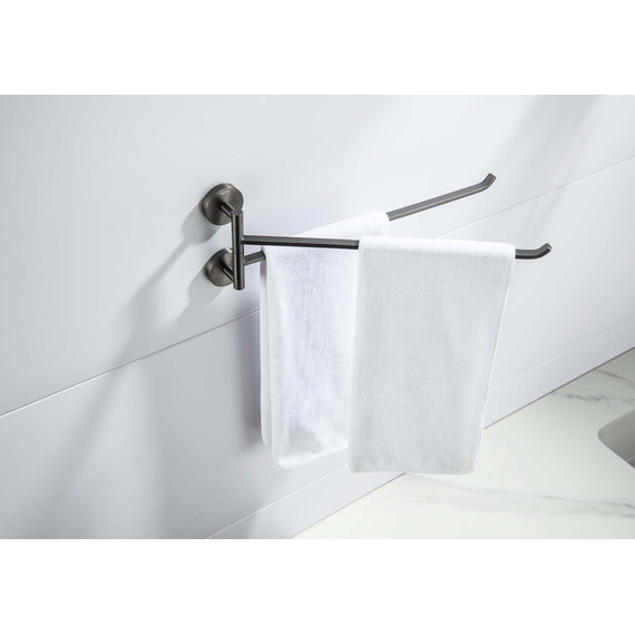 Держатель для полотенец Aquatek Бетта AQ4613BGM, цвет оружейная сталь - 4 Держатель для полотенец Aquatek Бетта AQ4613BGM, цвет оружейная сталь фото 4