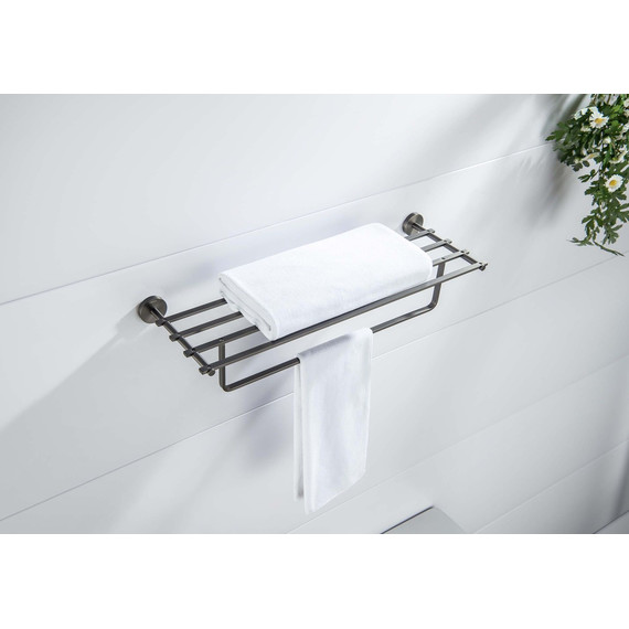 Полка для полотенец Aquatek Бетта AQ4615BGM, цвет оружейная сталь - 2 Полка для полотенец Aquatek Бетта AQ4615BGM, цвет оружейная сталь фото 2
