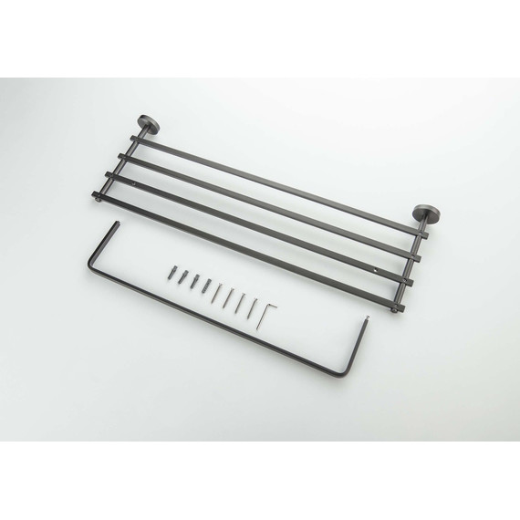 Полка для полотенец Aquatek Бетта AQ4615BGM, цвет оружейная сталь - 3 Полка для полотенец Aquatek Бетта AQ4615BGM, цвет оружейная сталь фото 3