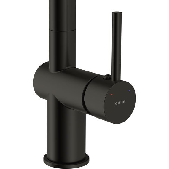 Смеситель для кухни Cersanit Flavis A68237, чёрный фото 3
