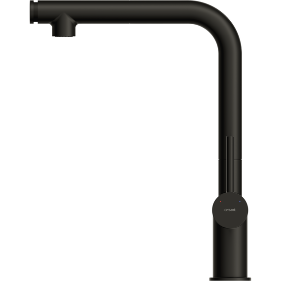 Смеситель для кухни Cersanit Flavis A68237, чёрный фото 6