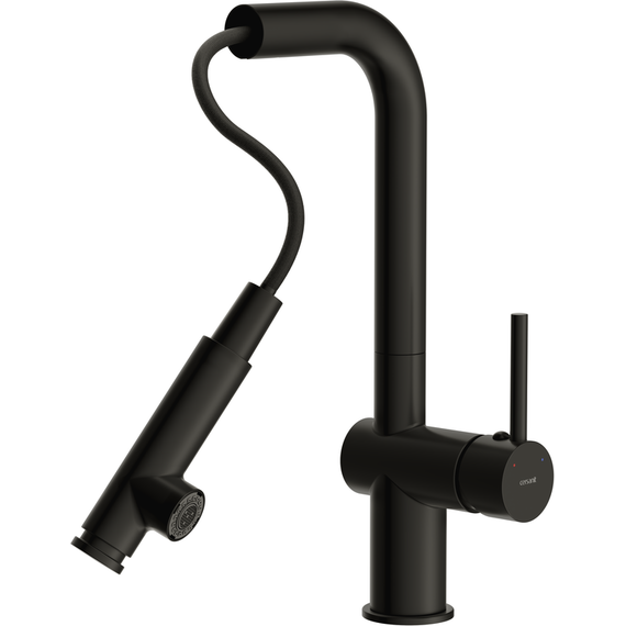 Смеситель для кухни Cersanit Flavis A68237, чёрный фото 7