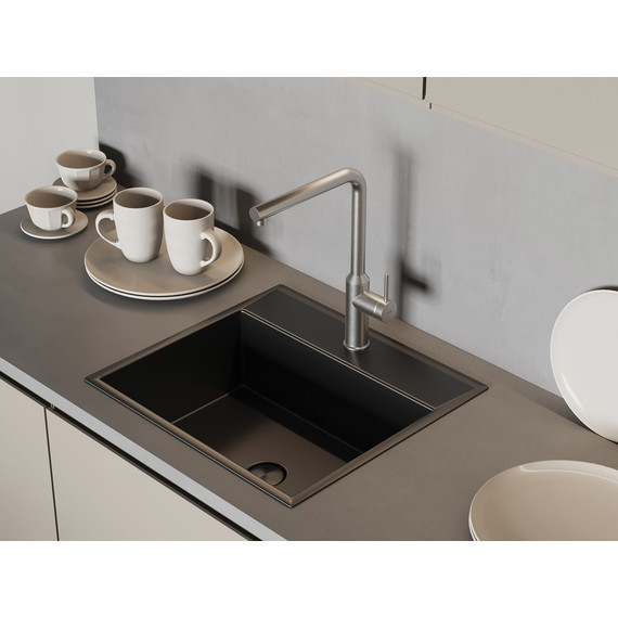 Смеситель для кухни Cersanit Flavis A68241, сатин фото 10