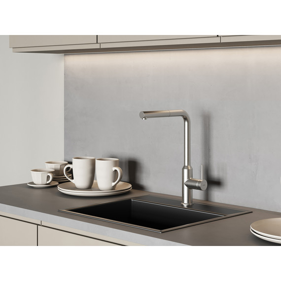 Смеситель для кухни Cersanit Flavis A68248, сатин фото 9