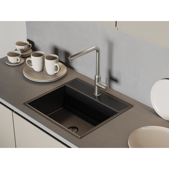 Смеситель для кухни Cersanit Flavis A68248, сатин фото 10