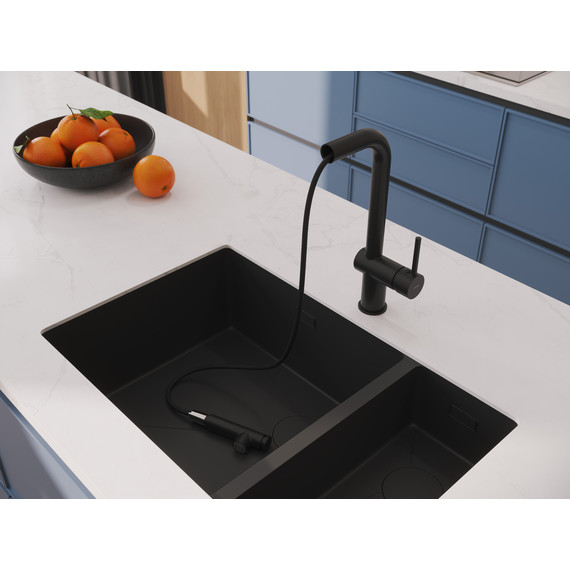 Смеситель для кухни Cersanit Flavis A68237, чёрный фото 13