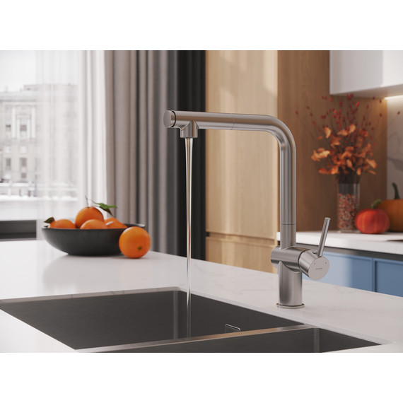 Смеситель для кухни Cersanit Flavis A68238, сатин фото 12