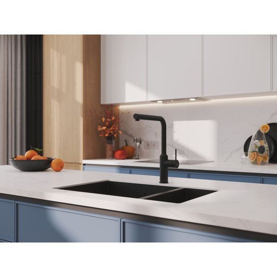 Смеситель для кухни Cersanit Flavis A68240, чёрный фото 11