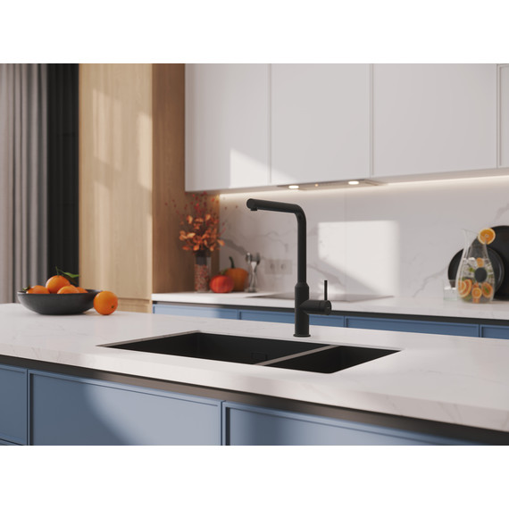 Смеситель для кухни Cersanit Flavis A68247, чёрный фото 8