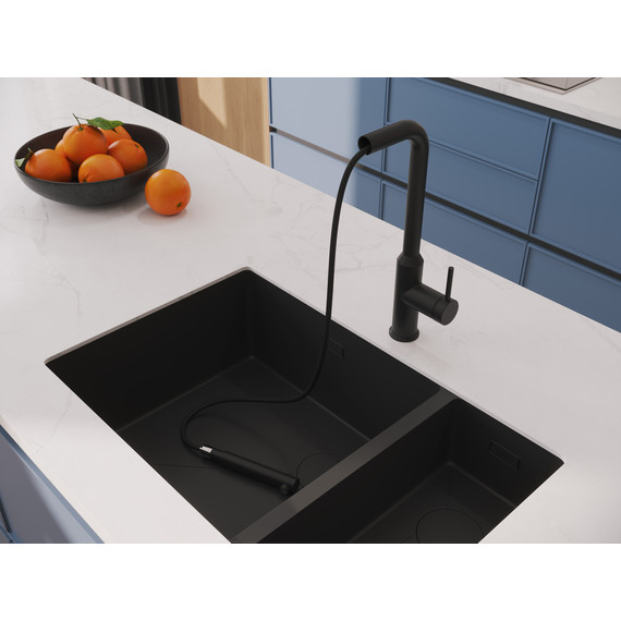 Смеситель для кухни Cersanit Flavis A68247, чёрный фото 10