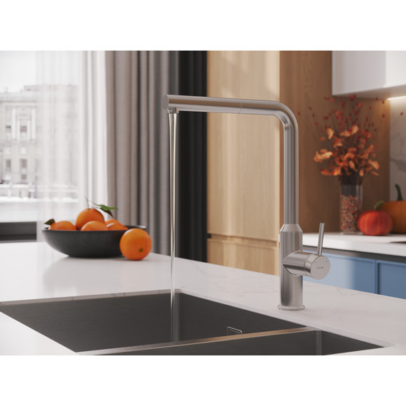 Смеситель для кухни Cersanit Flavis A68248, сатин фото 12