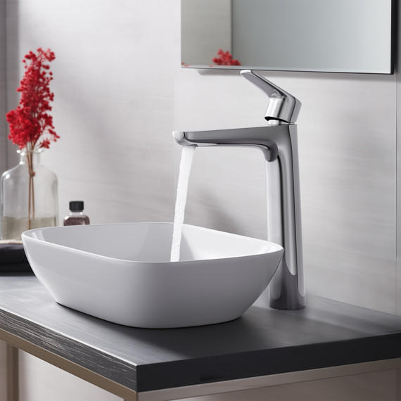 Смеситель для раковины высокий Aquatek Бетта AQ1104CR, Цвет производителя: хром фото 3