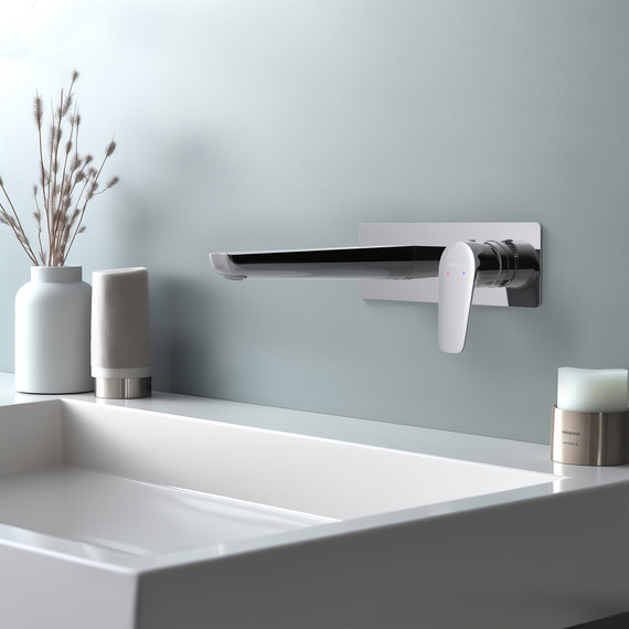 Смеситель для раковины настенный Aquatek Бетта AQ1113CR, Цвет производителя: хром фото 3