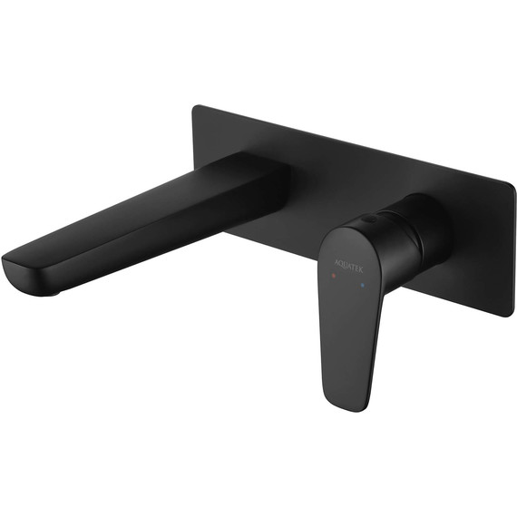 Смеситель для раковины настенный Aquatek Бетта AQ1113MB, чёрный матовый, Цвет производителя: чёрный матовый фото 6