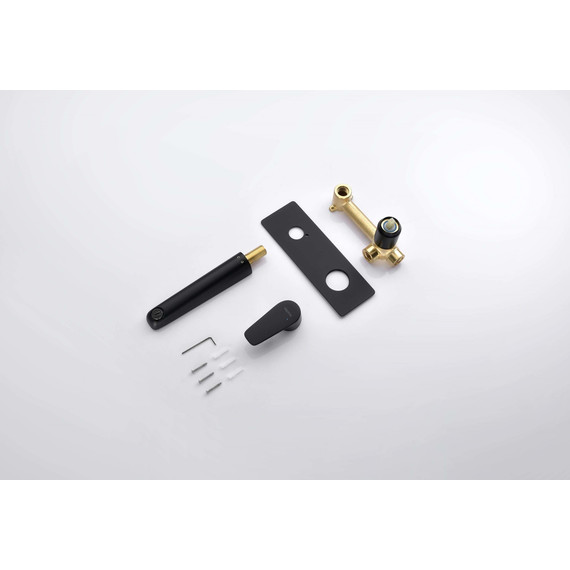 Смеситель для раковины настенный Aquatek Бетта AQ1113MB, чёрный матовый, Цвет производителя: чёрный матовый фото 10