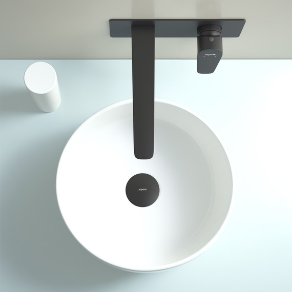 Смеситель для раковины настенный Aquatek Бетта AQ1113MB, чёрный матовый, Цвет производителя: чёрный матовый фото 5