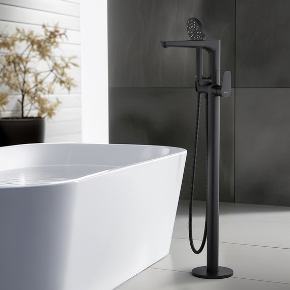 Смеситель для ванны Aquatek Бетта AQ1145MB, чёрный матовый, Цвет производителя: чёрный матовый фото 4