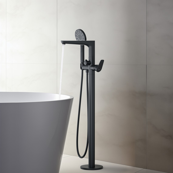 Смеситель для ванны Aquatek Бетта AQ1145MB, чёрный матовый, Цвет производителя: чёрный матовый фото 7