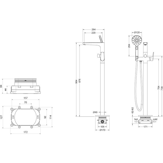 Смеситель для ванны Aquatek Бетта AQ1145MB, чёрный матовый, Цвет производителя: чёрный матовый фото 12