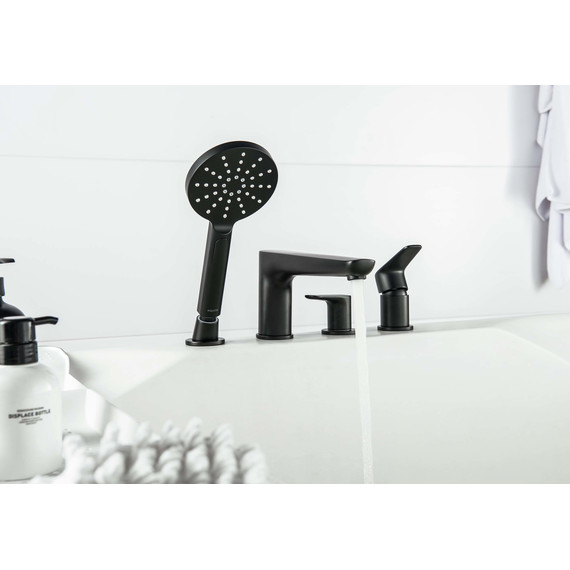 Смеситель для ванны Aquatek Бетта AQ1148MB, чёрный матовый, Цвет производителя: чёрный матовый фото 7