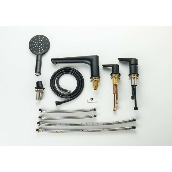 Смеситель для ванны Aquatek Бетта AQ1148MB, чёрный матовый, Цвет производителя: чёрный матовый фото 8