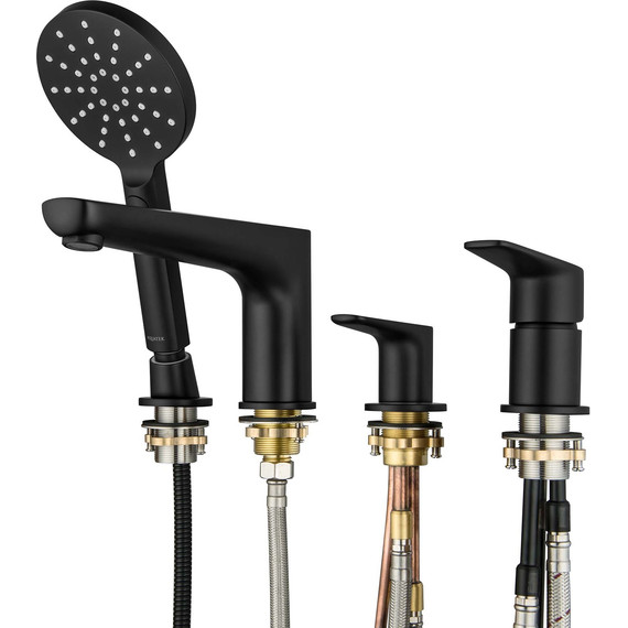 Смеситель для ванны Aquatek Бетта AQ1148MB, чёрный матовый, Цвет производителя: чёрный матовый фото 10