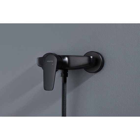 Смеситель для душа Aquatek Бетта AQ1160MB, чёрный матовый, Цвет производителя: чёрный матовый фото 3