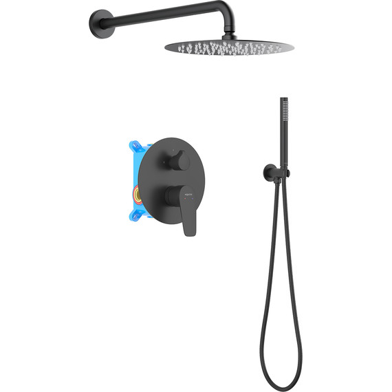 Душевая система для душа Aquatek Бетта AQ1172MB (со скрытой частью) чёрный матовый, Цвет производителя: чёрный матовый - 2 Душевая система для душа Aquatek Бетта AQ1172MB (со скрытой частью) чёрный матовый, Цвет производителя: чёрный матовый фото 2