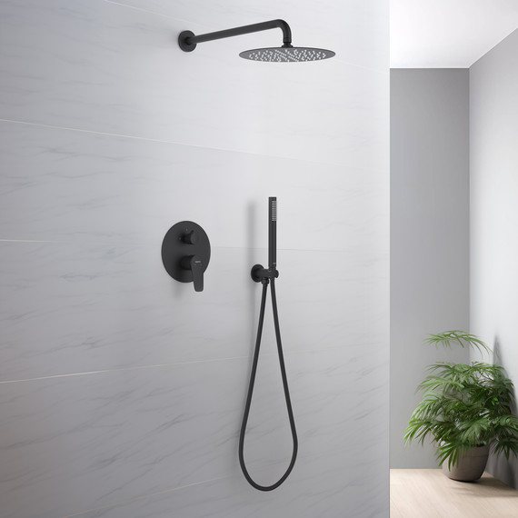 Душевая система для душа Aquatek Бетта AQ1172MB (со скрытой частью) чёрный матовый, Цвет производителя: чёрный матовый - 8 Душевая система для душа Aquatek Бетта AQ1172MB (со скрытой частью) чёрный матовый, Цвет производителя: чёрный матовый фото 8