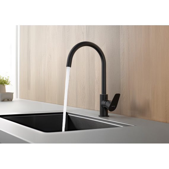 Смеситель для кухни Aquatek Бетта AQ1182MB, чёрный матовый, Цвет производителя: чёрный матовый фото 5