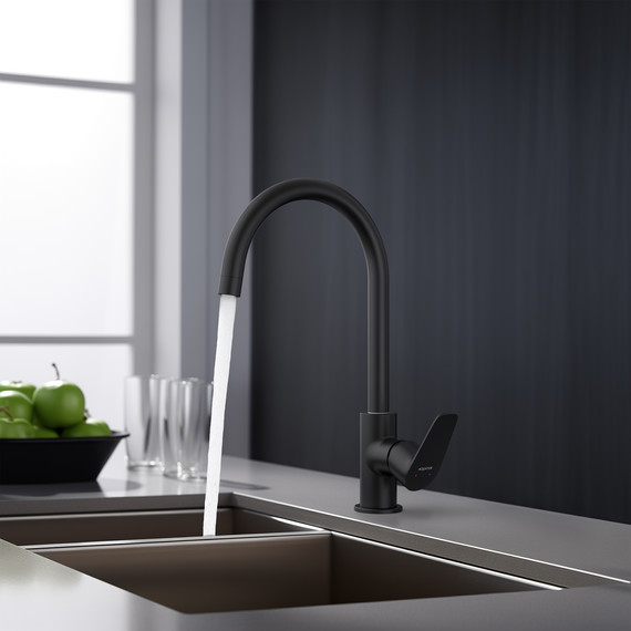 Смеситель для кухни Aquatek Бетта AQ1182MB, чёрный матовый, Цвет производителя: чёрный матовый фото 7