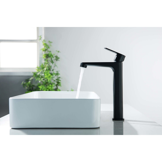 Смеситель для раковины высокий Aquatek Оберон AQ1204MB, чёрный матовый, Цвет производителя: чёрный матовый фото 7