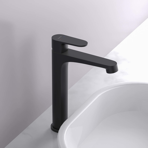 Смеситель для раковины высокий Aquatek Оберон AQ1204MB, чёрный матовый, Цвет производителя: чёрный матовый фото 5