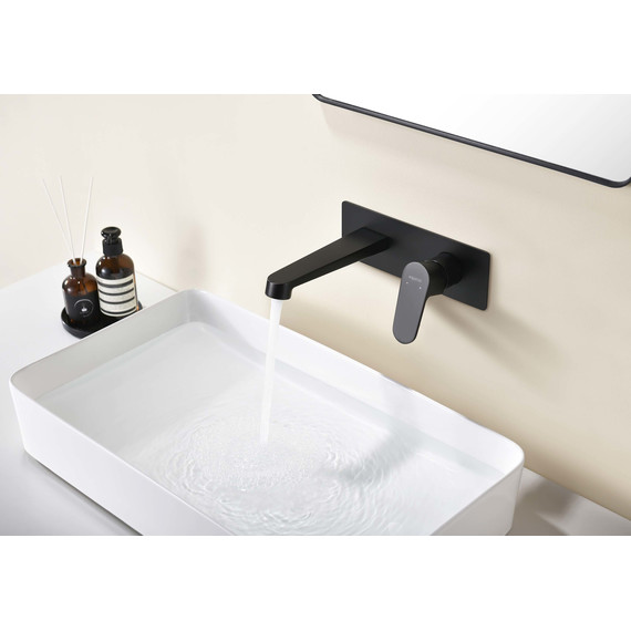 Смеситель для раковины настенный Aquatek Оберон AQ1213MB, чёрный матовый, Цвет производителя: чёрный матовый - 11 Смеситель для раковины настенный Aquatek Оберон AQ1213MB, чёрный матовый, Цвет производителя: чёрный матовый фото 11