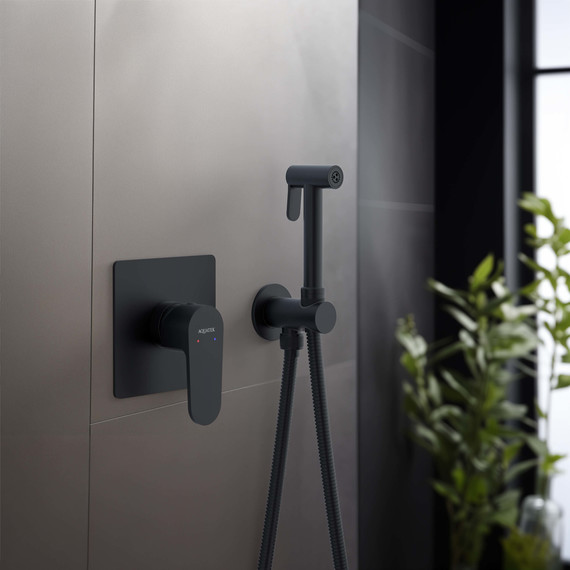 Набор для гигиенического душа Aquatek Оберон AQ1219MB (со скрытой частью) чёрный матовый - 3 Набор для гигиенического душа Aquatek Оберон AQ1219MB (со скрытой частью) чёрный матовый фото 3