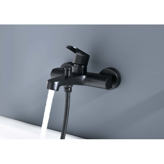 Смеситель для ванны Aquatek Оберон AQ1240MB, чёрный матовый, Цвет производителя: чёрный матовый фото 2