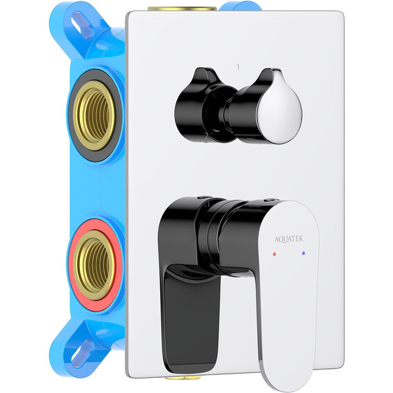 Смеситель для ванны Aquatek Оберон AQ1247CR (со скрытой частью), Цвет производителя: хром фото 2