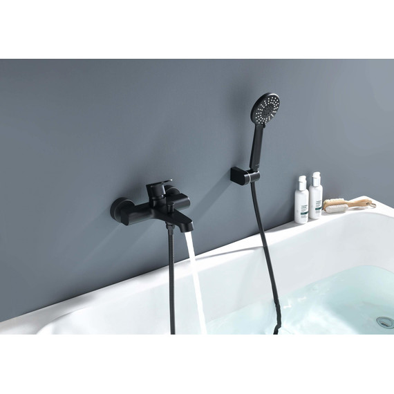 Смеситель для ванны Aquatek Оберон AQ1249MB, чёрный матовый, Цвет производителя: чёрный матовый фото 5