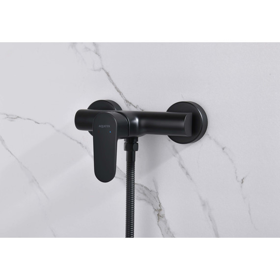 Смеситель для душа Aquatek Оберон AQ1260MB, чёрный матовый, Цвет производителя: чёрный матовый фото 3