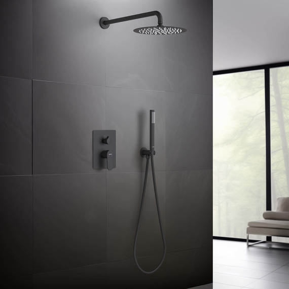 Душевая система для душа Aquatek Оберон AQ1272MB (со скрытой частью) чёрный матовый, Цвет производителя: чёрный матовый - 4 Душевая система для душа Aquatek Оберон AQ1272MB (со скрытой частью) чёрный матовый, Цвет производителя: чёрный матовый фото 4